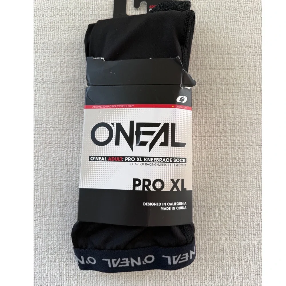 NWT O'Neal Pro XL Knee Brace Sock Mens Black Gorpecore Athletic Sporty Racing